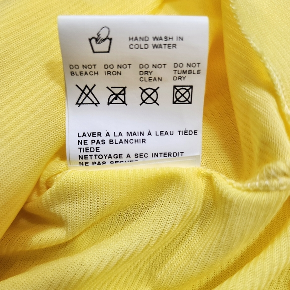 NEW Cativa Vibrant Yellow Tiered Dress Lace Floral Size Small Romantic Babydoll - Picture 12 of 16